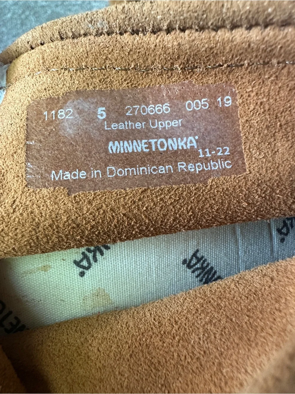 Baby Minnetonka Fringe Moccasin Booties - Tan